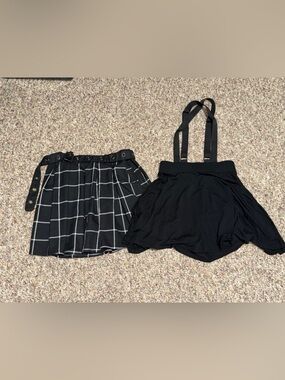 Women's‎ XS Hot Topic Windowpane Pleated Mini Skirt Set grunge Y2K goth emo